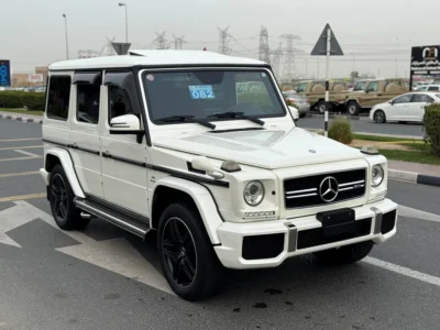 2017 Mercedes-Benz G-Class G 63 AMG 4.0L V8 Biturbo White Red SUV Auction Grade 4.5/B