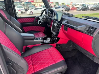 2017 Mercedes-Benz G-Class G 63 AMG 4.0L V8 Biturbo Petrol Engine White Red SUV