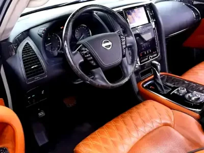 2020 Nissan Patrol LE Platinum 8 Cylinders Petrol Engine Blue Tan SUV GCC Specs FULLY LOADED