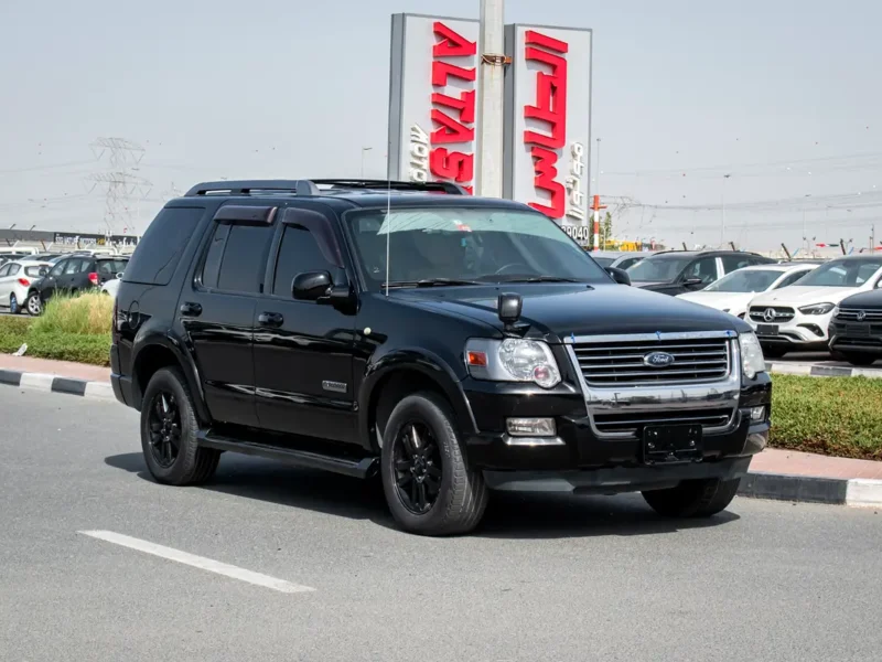 2007 Ford Explorer Base 6 Cylinders Petrol Engine Black Tan SUV Very Clean Car