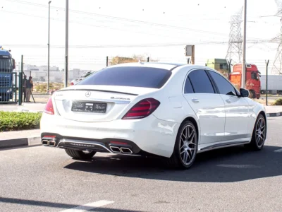 2014 Mercedes-Benz S-Class S 550 8 Cylinders Petrol Engine White Beige Sedan Very Clean