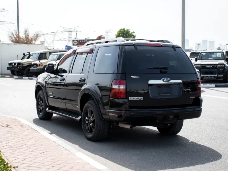 2007 Ford Explorer Base 6 Cylinders Petrol Engine Black Tan SUV Very Clean Car