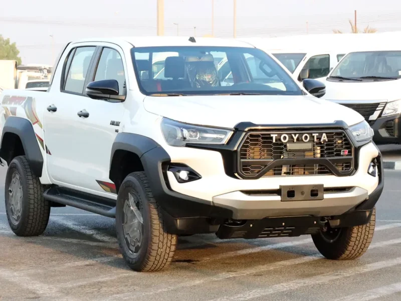 2025 Toyota Hilux GR Sport 6 Cylinders Engine White Black Pickup Truck GCC Specs