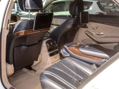 2014 Mercedes-Benz S-Class S 550 8 Cylinders Petrol Engine White Beige Sedan Very Clean