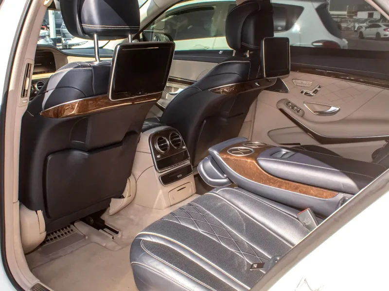 2014 Mercedes-Benz S-Class S 550 8 Cylinders Petrol Engine White Beige Sedan Very Clean