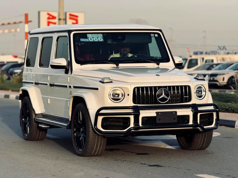2021 Mercedes-Benz G-Class G 63 AMG 4.0L V8 Biturbo Petrol Engine White Red SUV