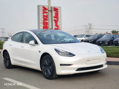 2020 Tesla Model 3 Standard Electric Vehicle 350 - 450 KM Range White Black Sedan