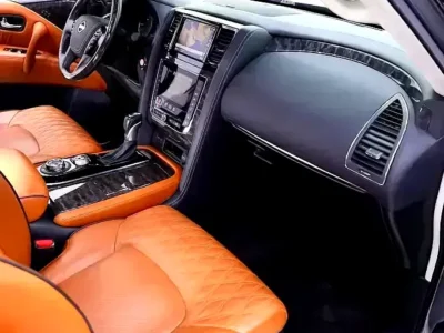 2020 Nissan Patrol LE Platinum 8 Cylinders Petrol Engine Blue Tan SUV GCC Specs FULLY LOADED