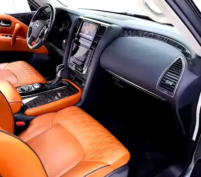 2020 Nissan Patrol LE Platinum 8 Cylinders Petrol Engine Blue Tan SUV GCC Specs FULLY LOADED