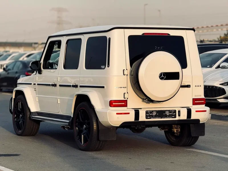2021 Mercedes-Benz G-Class G 63 AMG 4.0L V8 Biturbo Petrol Engine White Red SUV