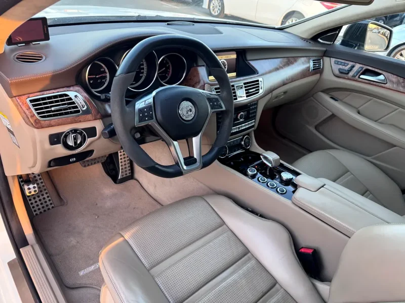 2011 Mercedes-Benz CLS-Class CLS 63 AMG 8 Cylinders Petrol Engine White Beige Sedan