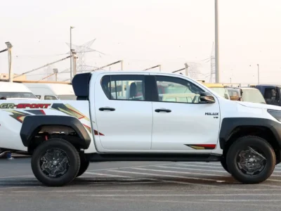 2025 Toyota Hilux GR Sport 6 Cylinders Engine White Black Pickup Truck GCC Specs