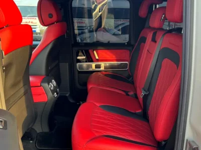 2021 Mercedes-Benz G-Class G 63 AMG 4.0L V8 Biturbo Petrol Engine White Red SUV