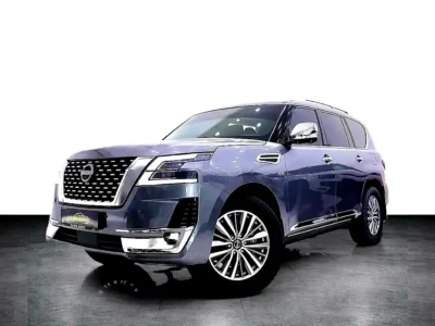 2020 Nissan Patrol LE Platinum 8 Cylinders Petrol Engine Blue Tan SUV GCC Specs FULLY LOADED