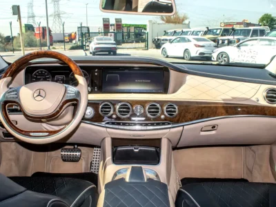 2014 Mercedes-Benz S-Class S 550 8 Cylinders Petrol Engine White Beige Sedan Very Clean