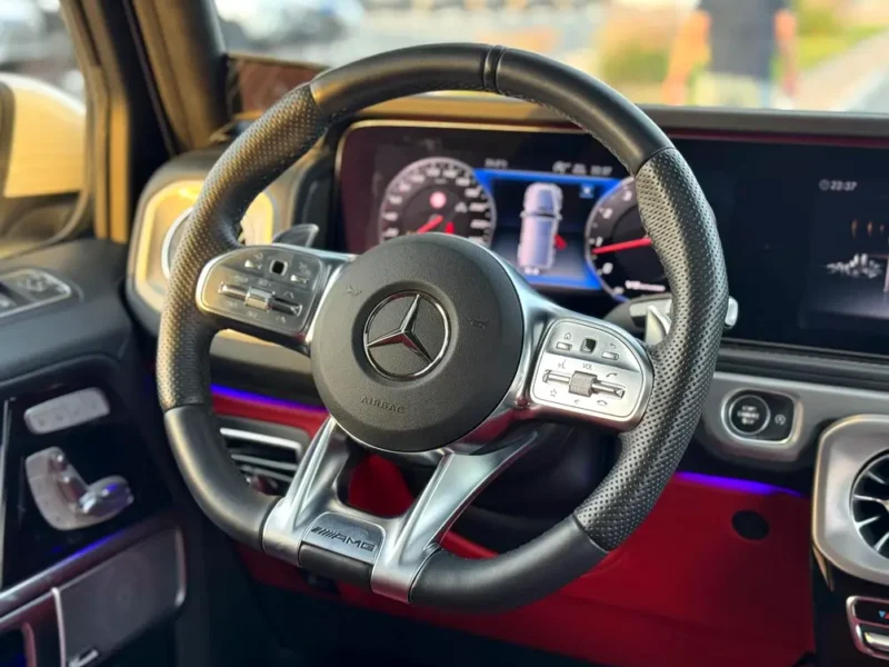 2021 Mercedes-Benz G-Class G 63 AMG 4.0L V8 Biturbo Petrol Engine White Red SUV