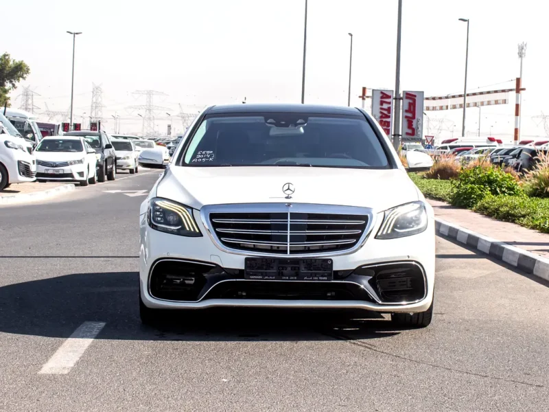 2014 Mercedes-Benz S-Class S 550 8 Cylinders Petrol Engine White Beige Sedan Very Clean