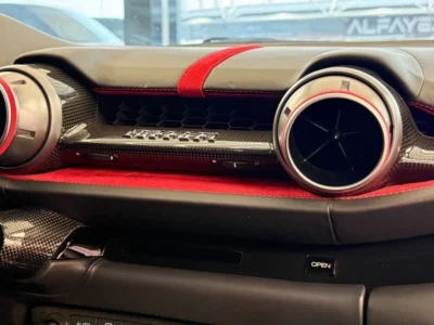 2021 Ferrari 812 GTS 6.5 L naturally aspirated V12 Engine Red Black Sports Car