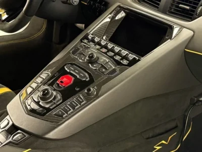 2016 Lamborghini Aventador 6.5 Litres V12 Petrol Engine Yellow Black Coupe