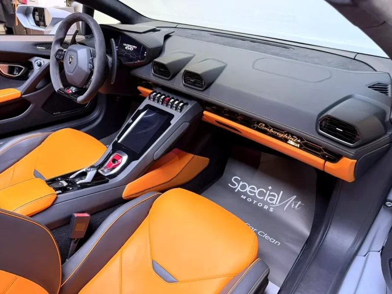 2024 Lamborghini Huracan EVO Spyder 10 Cylinders Engine Grey Orange Convertible