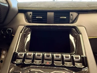 2016 Lamborghini Aventador 6.5 Litres V12 Petrol Engine Yellow Black Coupe