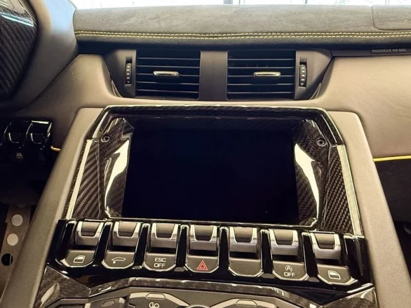 2016 Lamborghini Aventador 6.5 Litres V12 Petrol Engine Yellow Black Coupe