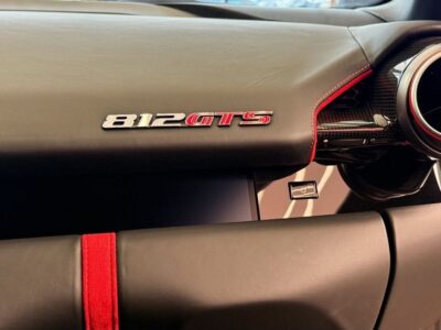 2021 Ferrari 812 GTS 6.5 L naturally aspirated V12 Engine Red Black Sports Car