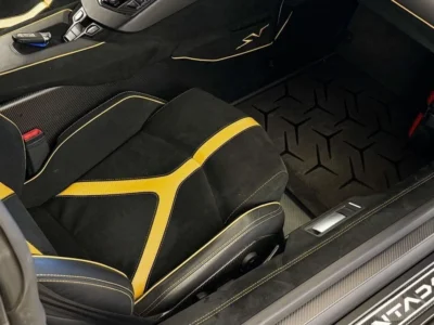 2016 Lamborghini Aventador 6.5 Litres V12 Petrol Engine Yellow Black Coupe