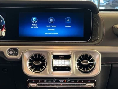 2025 Mercedes-Benz G 63 AMG 4.0L V8 Bi-Turbo Engine White Red SUV Double Night Package