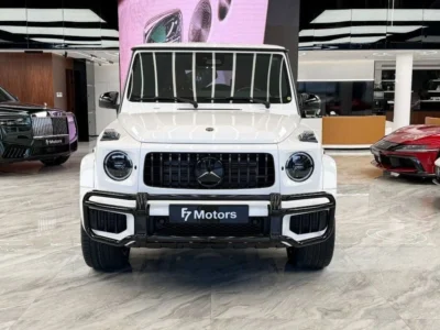 2025 Mercedes-Benz G 63 AMG 4.0L V8 Bi-Turbo Engine White Red SUV Double Night Package
