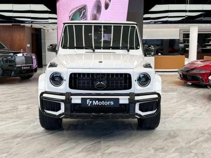 2025 Mercedes-Benz G 63 AMG 4.0L V8 Bi-Turbo Engine White Red SUV Double Night Package