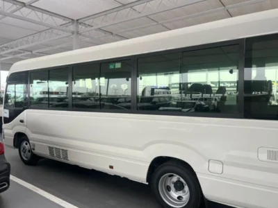 2026 Toyota Coaster 4.2 Litres V6 DSL Engine MT White Brown Bus GCC