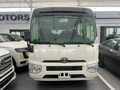 2026 Toyota Coaster 4.2 Litres V6 DSL Engine MT White Brown Bus GCC