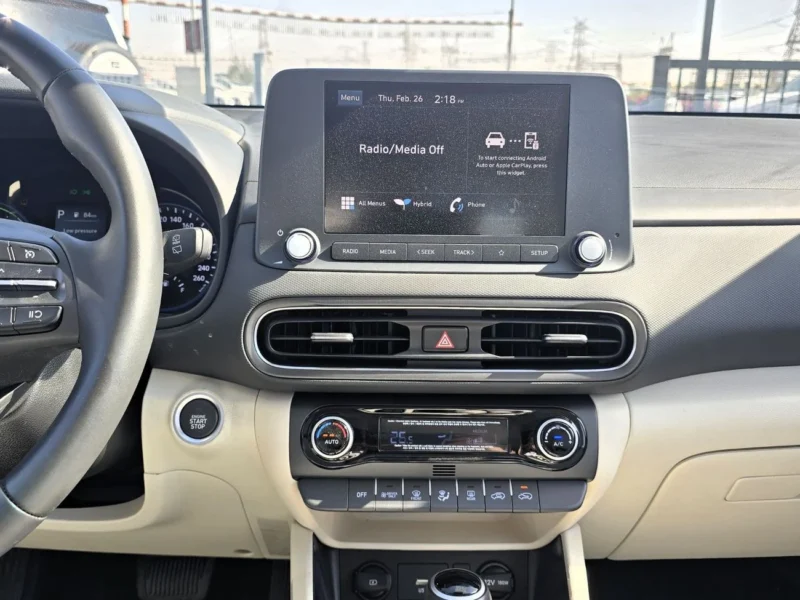 2023 Hyundai Kona Hybrid 1.6 Litres 4 Cylinders Engine Red Beige SUV FWD