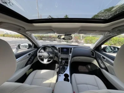 2024 Infiniti Q50 Luxe 3.0L V6 Twin Turbo Engine Black Beige Sedan GCC Specs