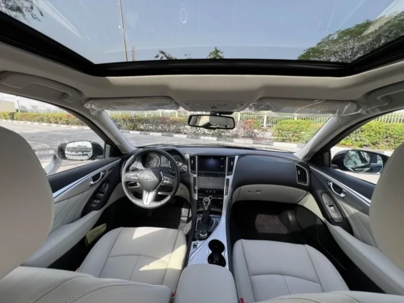 2024 Infiniti Q50 Luxe 3.0L V6 Twin Turbo Engine Black Beige Sedan GCC Specs