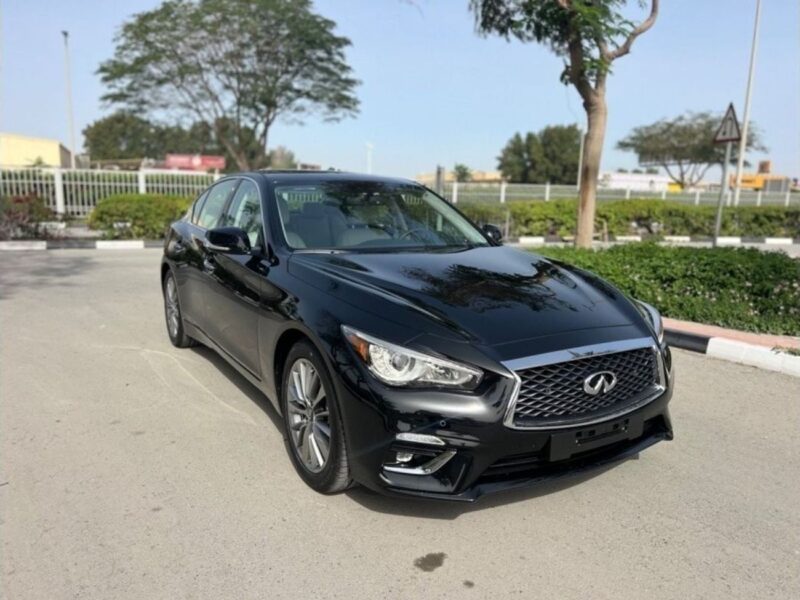2024 Infiniti Q50 Luxe 3.0L V6 Twin Turbo Engine Black Beige Sedan GCC Specs
