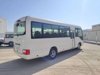 2025 TOYOTA COASTER HIROOF 4.0L 4 Cylinders DIESEL Engine MT White Black Bus