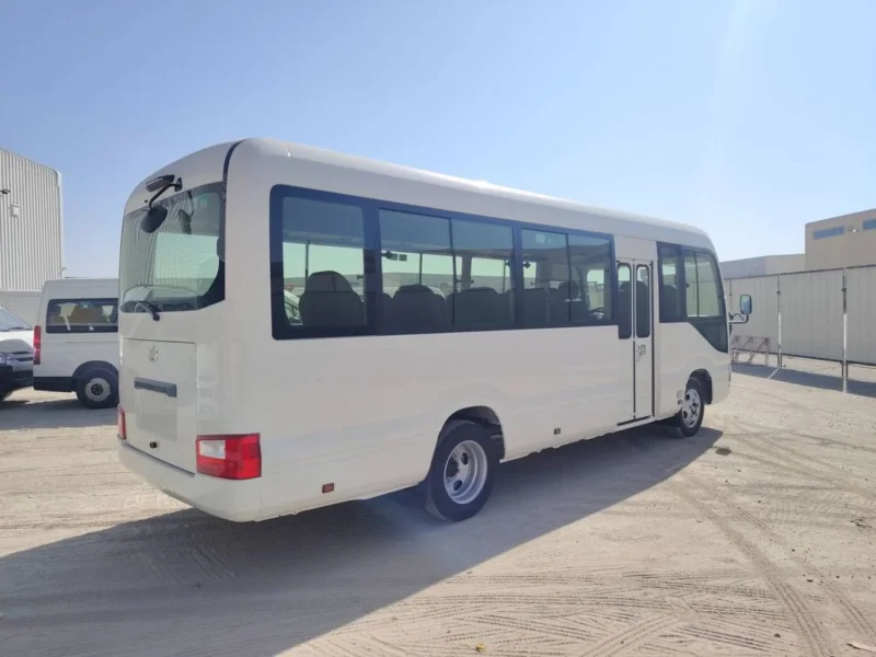 2025 TOYOTA COASTER HIROOF 4.0L 4 Cylinders DIESEL Engine MT White Black Bus