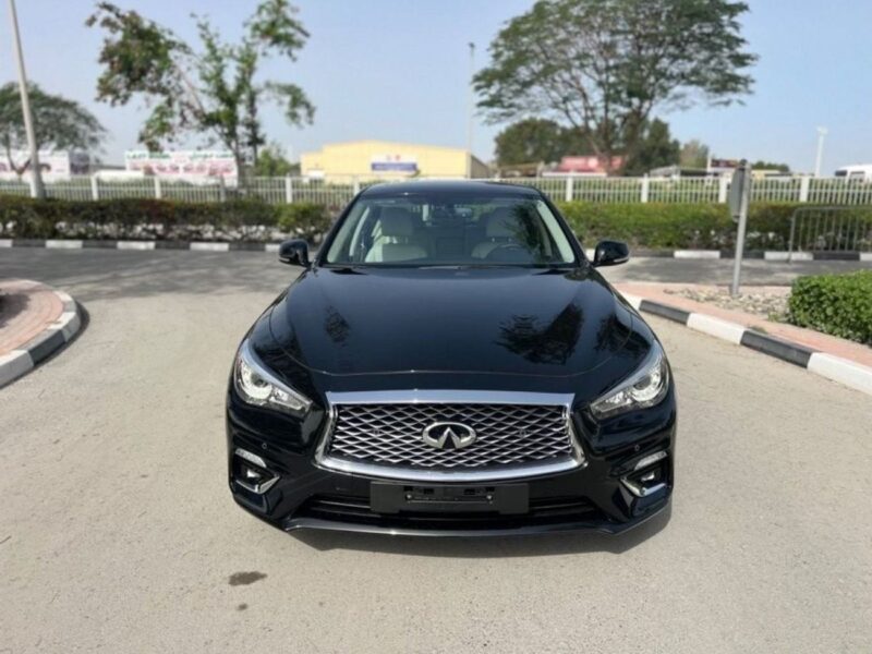 2024 Infiniti Q50 Luxe 3.0L V6 Twin Turbo Engine Black Beige Sedan GCC Specs