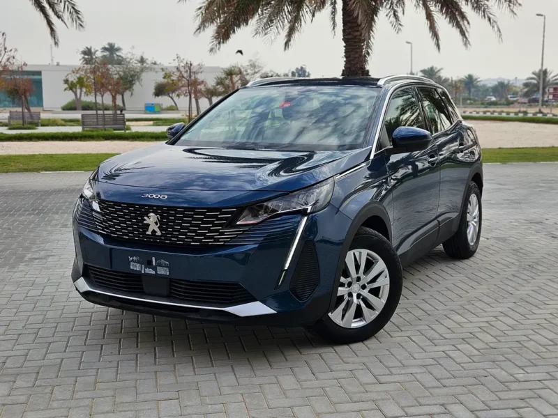 2022 Peugeot 3008 Active Plus 4 Cylinders Petrol Engine Blue Grey SUV GCC Full Option