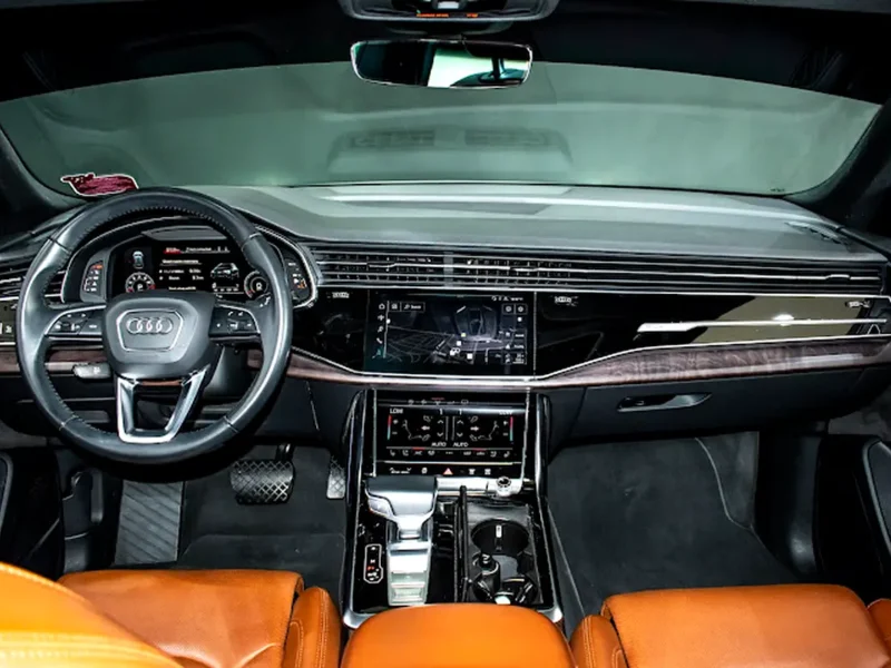 2019 Audi Q8 55 TFSI Quattro S line 6 Cylinders Petrol Engine White Tan SUV GCC Full Option