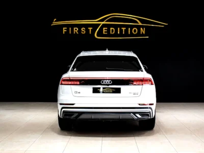2019 Audi Q8 55 TFSI Quattro S line 6 Cylinders Petrol Engine White Tan SUV GCC Full Option