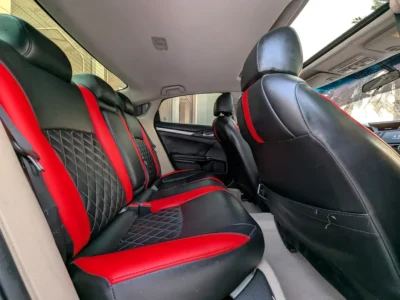 2017 Honda Civic 1.8 i-VTEC 4 Cylinders Petrol Engine White Black Sedan GCC Full Options