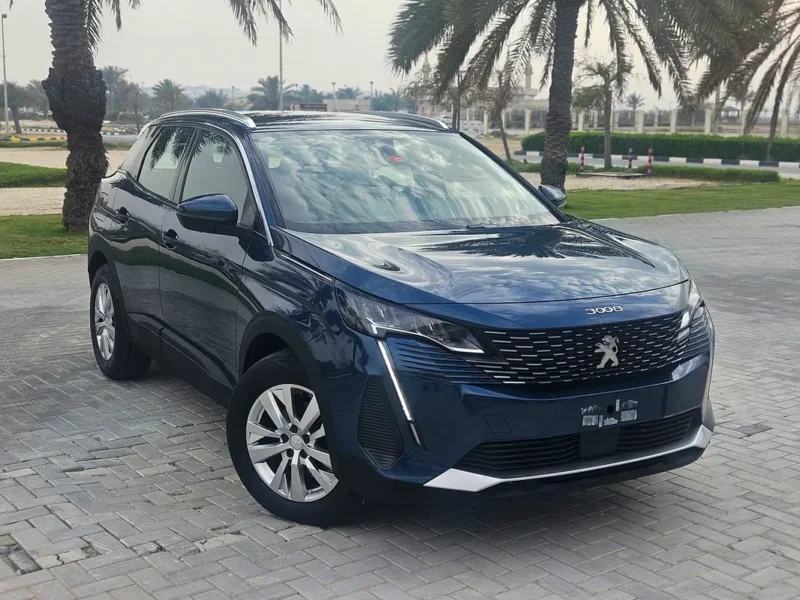 2022 Peugeot 3008 Active Plus 4 Cylinders Petrol Engine Blue Grey SUV GCC Full Option