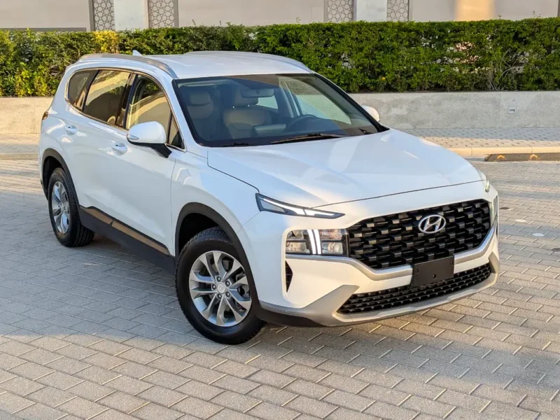 2023 Hyundai Santa Fe Smart 4 Cylinders Petrol Engine White Brown SUV GCC Specs