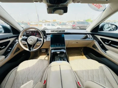 2022 MERCEDES BENZ S 500 3.0 Litres 6 Cylinders Petrol Engine Black Beige Sedan GCC Specs