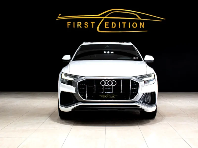 2019 Audi Q8 55 TFSI Quattro S line 6 Cylinders Petrol Engine White Tan SUV GCC Full Option