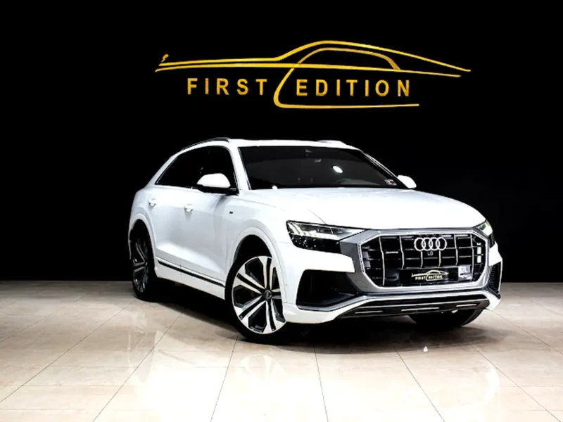 2019 Audi Q8 55 TFSI Quattro S line 6 Cylinders Petrol Engine White Tan SUV GCC Full Option