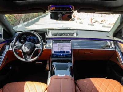 2025 Mercedes-Benz S 580 4.0 Litres Twin-Turbo V8 Petrol Engine Black Tan Sedan